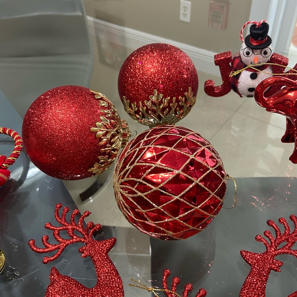 🔴 Christmas tree ornaments (17 in total) - Picture 2 of 16